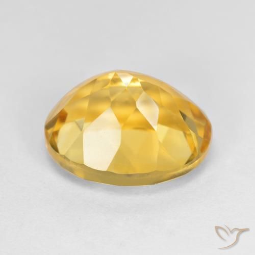 Citrine Orange Doré naturelle ovale, 3.97 ct, VVS