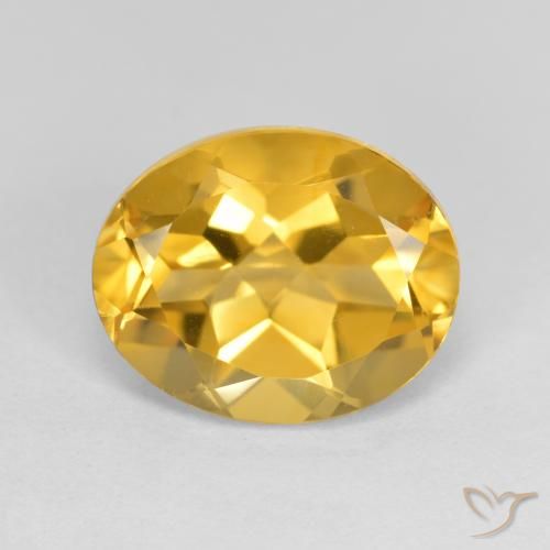 Citrine Doré moyen naturelle ovale, 3.37 ct, VVS-VS