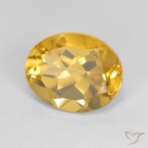 Citrine Doré moyen naturelle ovale, 3.37 ct, VVS-VS