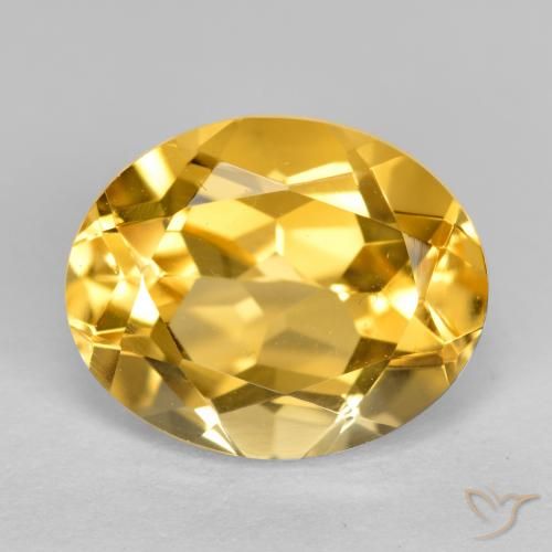 3.60ct Naturel Orange doré profond Citrine, ovale, VVS