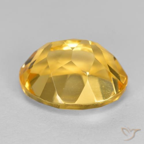 Citrine Orange doré profond naturelle ovale, 3.60 ct, VVS