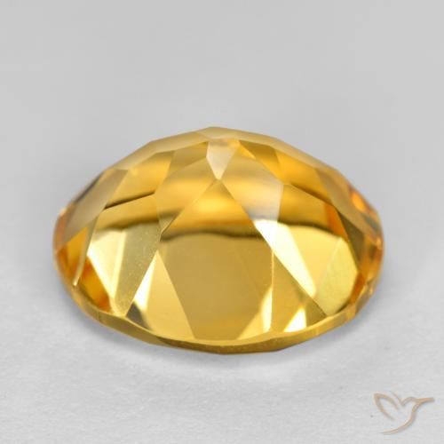 Citrine Orange doré profond naturelle ovale, 3.68 ct, VVS-VS