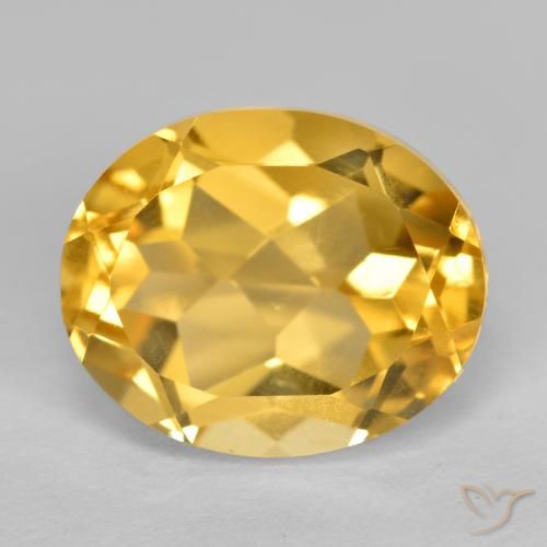 3.70ct Naturel Orange doré profond Citrine, ovale, VVS-VS