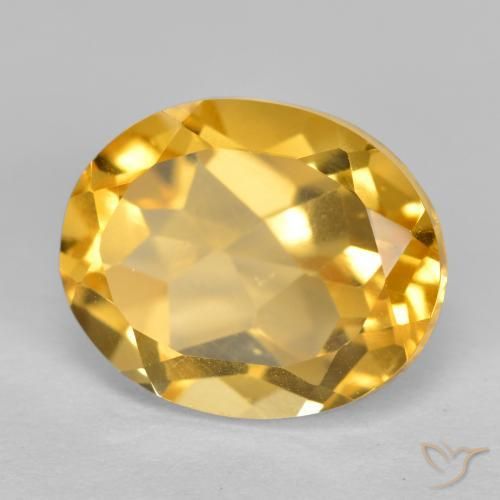 Citrine Orange doré profond naturelle ovale, 3.70 ct, VVS-VS