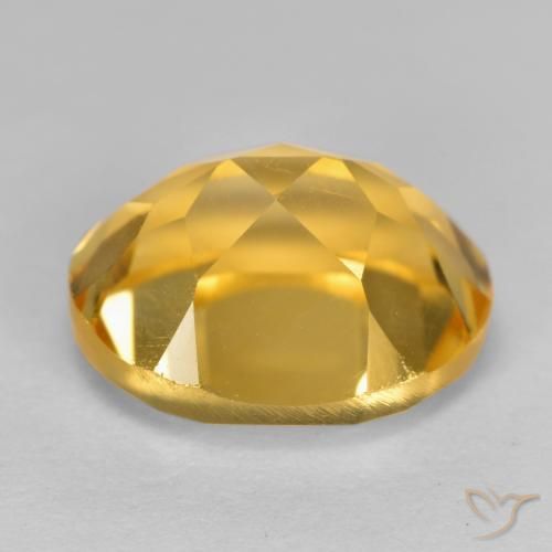 Citrine Orange doré profond naturelle ovale, 3.70 ct, VVS-VS