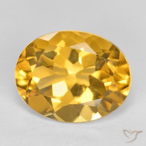 2.90ct Naturel Doré foncé Citrine, ovale, VVS-VS