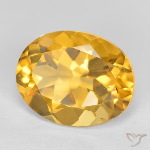 Citrine Doré foncé naturelle ovale, 2.90 ct, VVS-VS