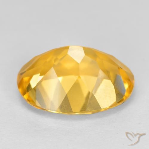 Citrine Doré foncé naturelle ovale, 2.90 ct, VVS-VS