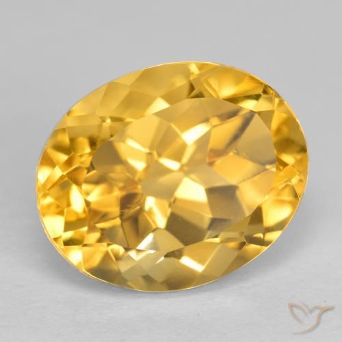 Citrine Doré moyen naturelle ovale, 3.77 ct, VVS