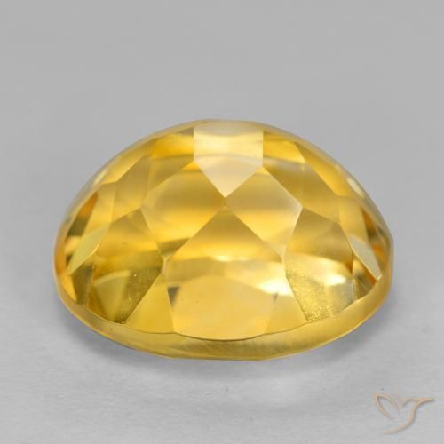 Citrine Doré moyen-foncé naturelle ovale, 4.44 ct, VVS-VS