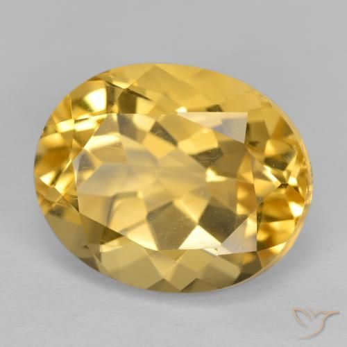 Citrine Orange Doré naturelle ovale, 3.66 ct, VVS