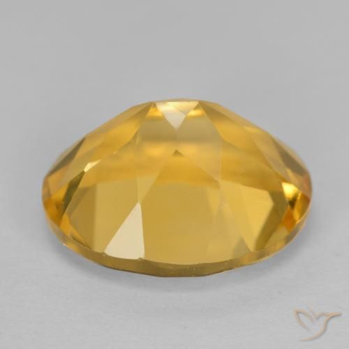 Citrine Orange doré profond naturelle ovale, 3.52 ct, VVS-VS