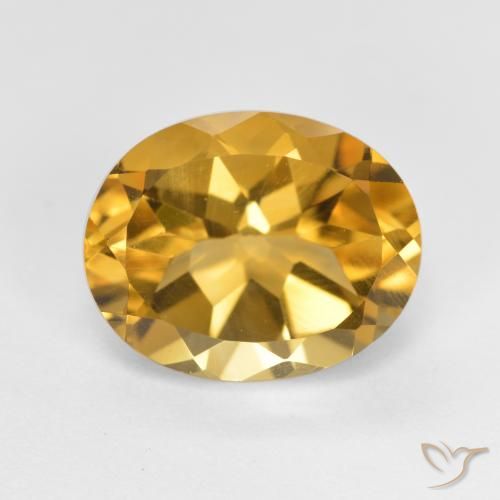 Citrine Doré profond naturelle ovale, 3.91 ct, VVS
