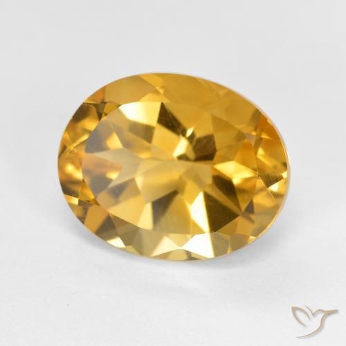 Citrine Doré profond naturelle ovale, 3.91 ct, VVS