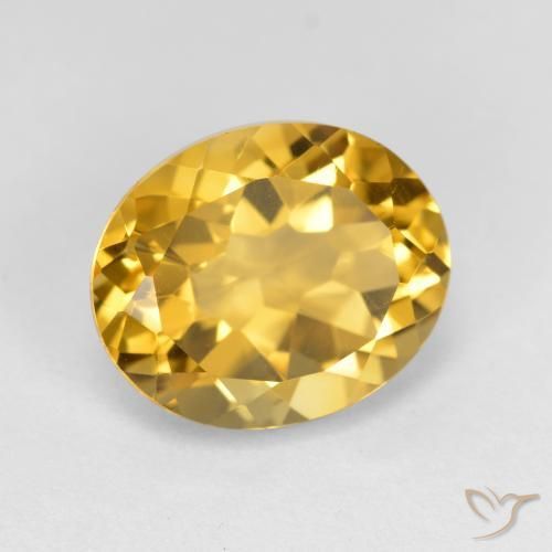 Citrine Doré moyen naturelle ovale, 3.44 ct, VVS