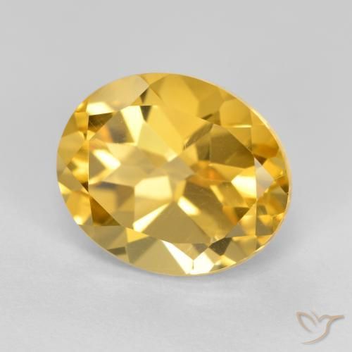 Citrine Doré moyen naturelle ovale, 3.81 ct, VVS