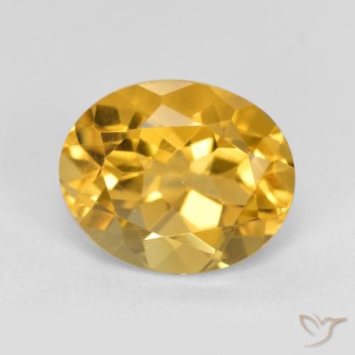 Citrine Doré moyen naturelle ovale, 3.40 ct, VVS
