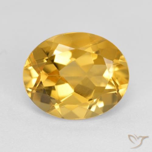 Citrine Doré moyen naturelle ovale, 3.59 ct, VVS
