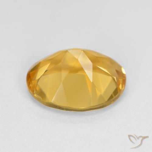 Citrine Doré moyen-foncé naturelle ovale, 3.18 ct, VVS-VS