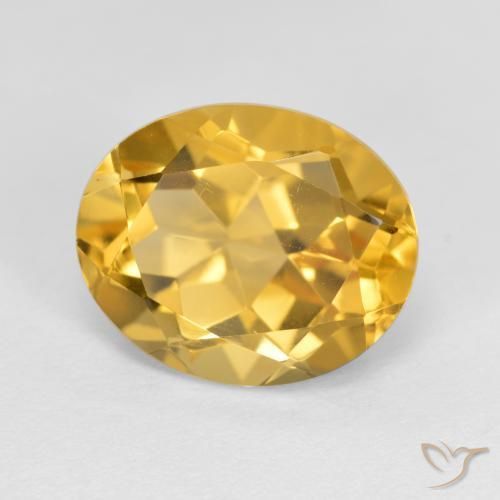 Citrine Orange doré profond naturelle ovale, 3.61 ct, VVS