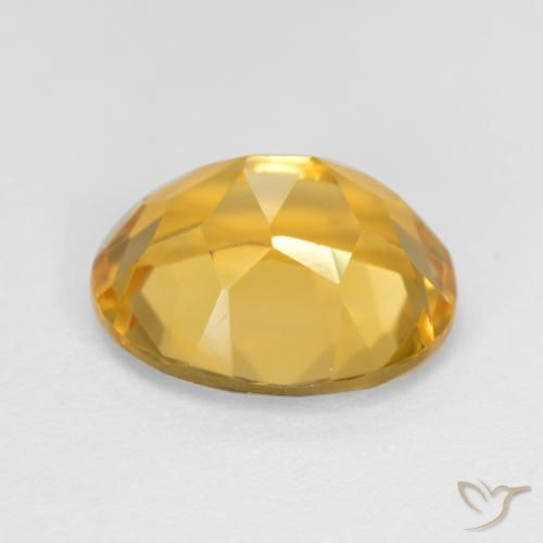 Citrine Orange doré profond naturelle ovale, 3.61 ct, VVS