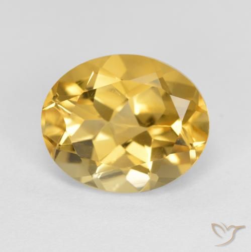 3.56ct Naturel Doré moyen Citrine, ovale, VVS