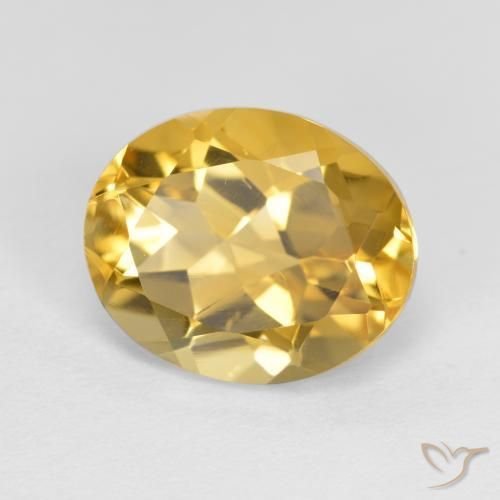 Citrine Doré moyen naturelle ovale, 3.56 ct, VVS