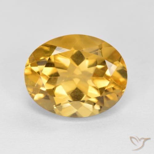 Citrine Orange Doré naturelle ovale, 3.42 ct, VVS-VS
