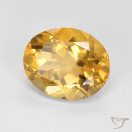 Citrine Orange Doré naturelle ovale, 3.42 ct, VVS-VS