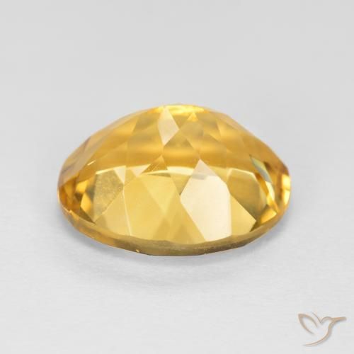 Citrine Orange Doré naturelle ovale, 3.42 ct, VVS-VS