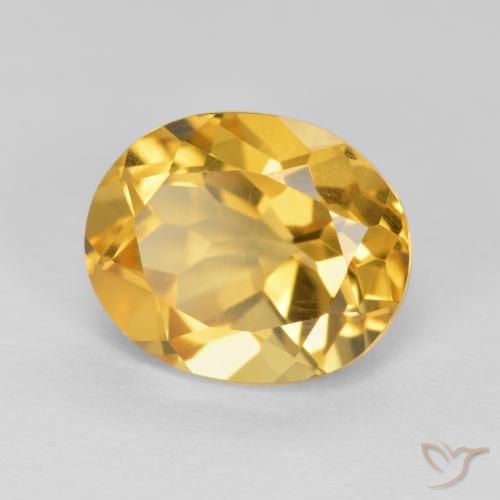 Citrine Doré moyen naturelle ovale, 3.65 ct, VVS-VS