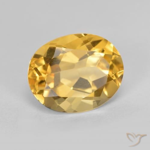 Citrine Orange doré profond naturelle ovale, 3.59 ct, VVS-VS