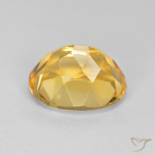Citrine Orange doré profond naturelle ovale, 3.59 ct, VVS-VS
