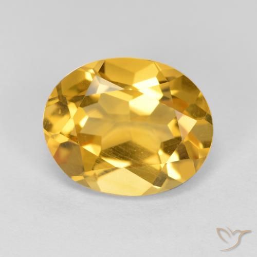 3.32ct Naturel Orange doré profond Citrine, ovale, VVS-VS