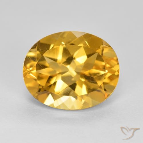 3.50ct Naturel Doré foncé Citrine, ovale, VVS-VS