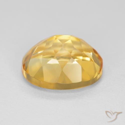 Citrine Orange doré profond naturelle ovale, 3.57 ct, VVS