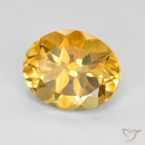 3.71ct Naturel Doré moyen-foncé Citrine, ovale, VVS-VS
