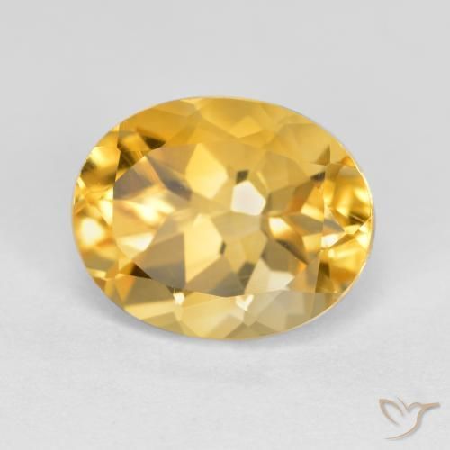 Citrine Or naturelle ovale, 3.74 ct, VVS-VS
