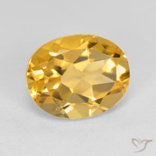 Citrine Orange Doré naturelle ovale, 3.60 ct, VVS