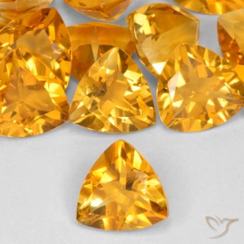 1.00ct Naturel Or orange foncé Citrine, Trillion, VVS-VS