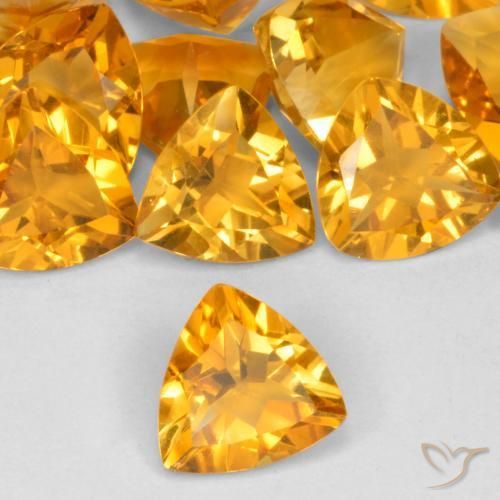 Citrine Or orange foncé naturelle Trillion, 1.00 ct, VVS-VS