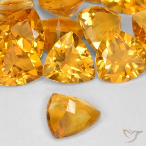 Citrine Or orange foncé naturelle Trillion, 1.00 ct, VVS-VS