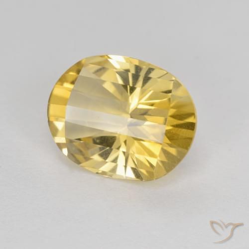 Citrine Jaune doré naturelle ovale, 2.39 ct, VVS