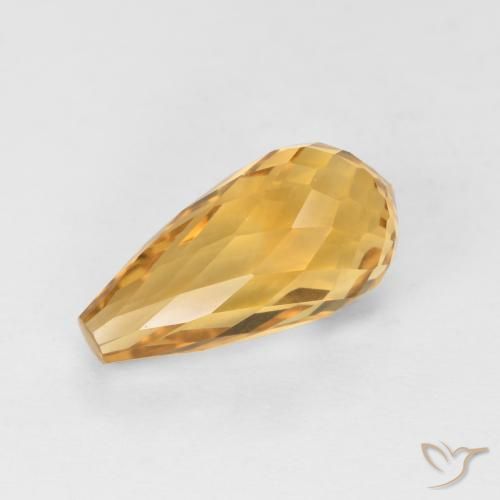 2.74ct Naturel Orange moyen Citrine, Briolette, VVS-VS