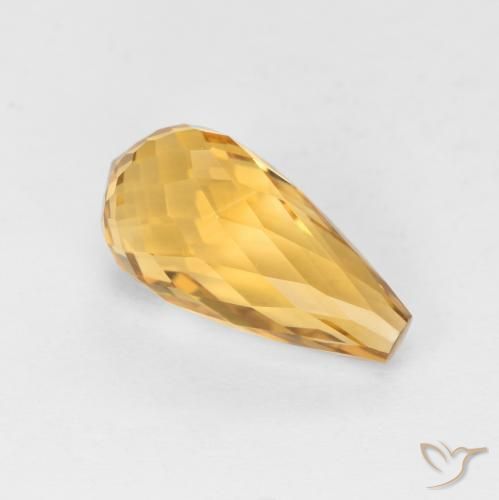 Citrine Orange moyen naturelle Briolette, 2.74 ct, VVS-VS