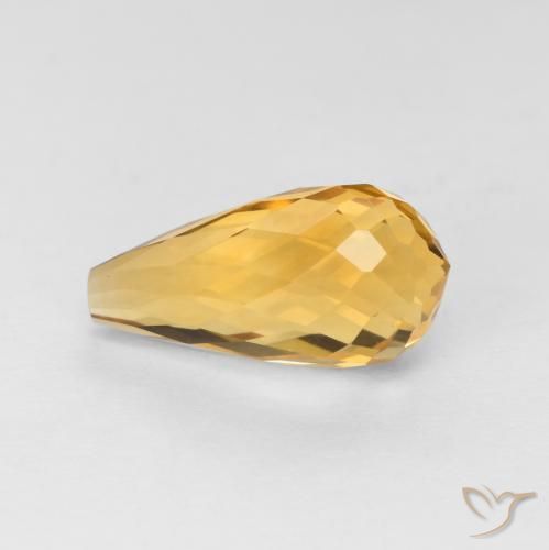 Citrine Orange moyen naturelle Briolette, 2.74 ct, VVS-VS