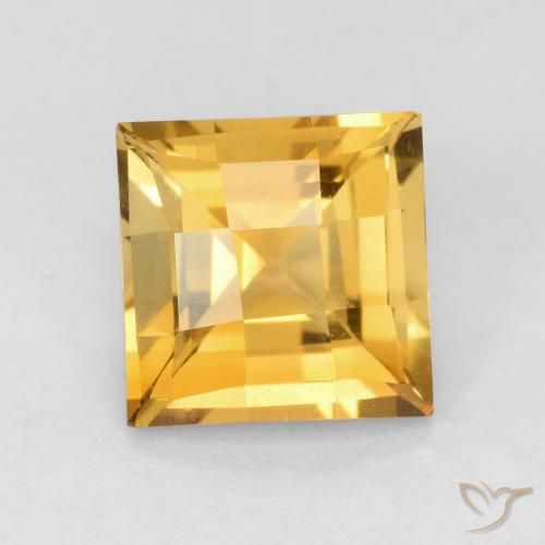1.72ct Naturel Doré moyen Citrine, Carré, VVS
