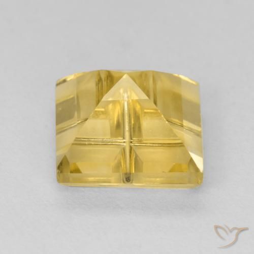 Citrine Jaune doré naturelle Carré, 1.82 ct, VS