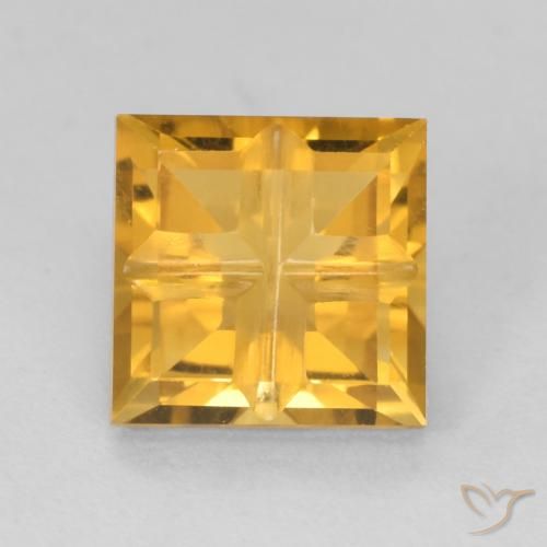 1.67ct Naturel Doré foncé Citrine, Carré, VS