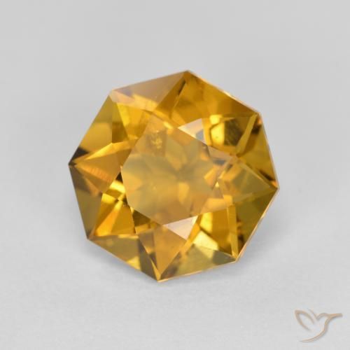 Citrine Doré brunâtre naturelle Octogone / coupe Émeraude, 2.78 ct, VS